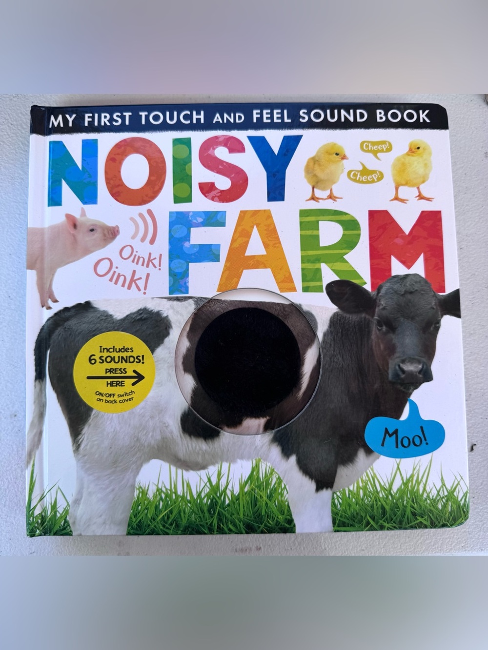 NEW! Noisy Farm Sound Book - Colorful Kids Touch & Feel Farm Animal Book